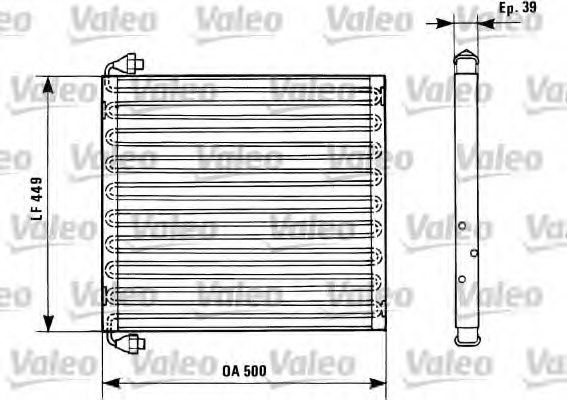 VALEO 816832 Condenser, air conditioning
